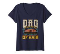 Womens Dad The Man Who Has Everything Except A Full Head Of Hair V-Neck T-Shirt