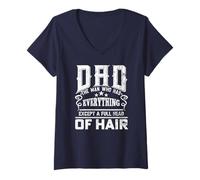 Womens Dad The Man Who Has Everything Except A Full Head Of Hair V-Neck T-Shirt