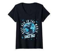 Women's Daddy Best Dad in the World Since 1962 V-Neck T-Shirt