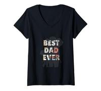 Women's Daddy & Me Elephant - Best Dad Ever V-Neck T-Shirt