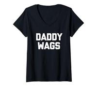 Women's Daddy Wags - Funny Saying Sarcastic Novelty Guys Cool Men V-Neck T-Shirt