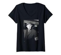 Womens Dad's Army Private Godfrey Arnold Ridley 1971 V-Neck T-Shirt