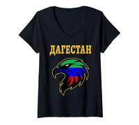 Womens Dagestan,Dagestan Flag,Flag of Dagestan,North Caucasus. V-Neck T-Shirt