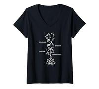 Women's Daily Mindfulness Practice and Four Stoic Cardinal Virtues V-Neck T-Shirt