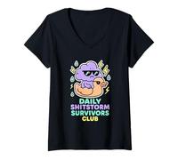Women's Daily Shitstorm Survivors Club V-Neck T-Shirt