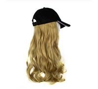 Women'S Daily Use Wigs Ladies Fashion Pop Realistic Color Chemical Fiber High Temperature Silk Natural Fluffy Hair Wild Baseball Cap Long Curly -D(F)