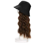 Women'S Daily Use Wigs Ladies Fashion Pop Realistic Color Chemical Fiber High Temperature Silk Natural Fluffy Hair Fisherman Hat Long Curly - F(F)