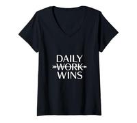 Women's Daily Work Wins Entrepreneur Focus V-Neck T-Shirt