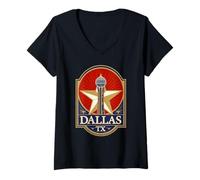 Women's Dallas Texas Traditional V-Neck T-Shirt