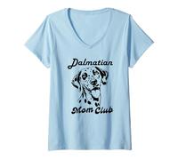Womens Dalmatian mom Club V-Neck T-Shirt