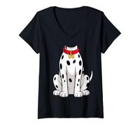 Womens Dalmatian Shirt Adult Men Women Kids Dalmatian Costume V-Neck T-Shirt