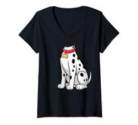 Womens Dalmatian Shirt Adult Men Women Kids Dalmatian Costume V-Neck T-Shirt