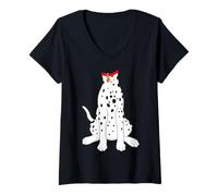 Womens Dalmatian Shirt Adult Men Women Kids Dalmatian Costume V-Neck T-Shirt