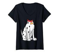 Womens Dalmatian Shirt Adult Men Women Kids Dalmatian Costume V-Neck T-Shirt