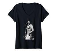 Womens Dame Shirley Bassey Singer Diamonds are Forever Live V-Neck T-Shirt