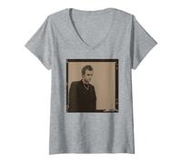 Women's Damon Albarn Blur Gorillaz Portrait Michael Robert Williams V-Neck T-Shirt
