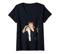 Womens Damon Albarn Blur Singer at Brit Awards 1997 Song 2 Parklife V-Neck T-Shirt