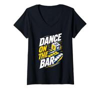 Women's Dance Bar Nightlife Gaming Dice V-Neck T-Shirt