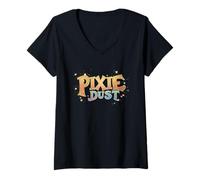 Womens Dance in the Magic with this Pixie Dust Logo V-Neck T-Shirt