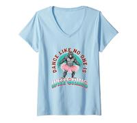 Womens Dance Like No One Is Watching Ballet Gorilla in a Tutu V-Neck T-Shirt