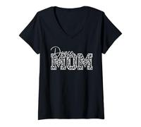 Womens Dance Mom Leopard Cheetah Funny Dancing Lover Mother's Day V-Neck T-Shirt