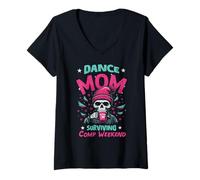 Womens Dance Mom Surviving Comp Weekend V-Neck T-Shirt