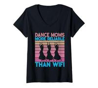 Womens Dance Moms More Reliable Than WiFi Dance Mom V-Neck T-Shirt