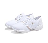 Womens Dance Sneakers, Mesh Split Sole Jazz Latin Ballroom Sneakers, Walking Shoes, Lightweight, Breathable, For Many Discipline