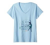 Womens Dance The Body Says What Words Cannot Ballet V-Neck T-Shirt