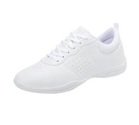 Womens Dancing Trainers, Flat Sole Trainers for Women Classic Arch Support Shoes with with Soft Sole Casual Fashion Soild Color Lace Up Sneakers Lightweight Walking Shoes Comfy Daily Wear