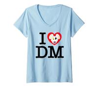 Women's Danger Mouse I Love Heart DM V-Neck T-Shirt