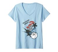 Women's Danger Mouse Penfold Oh Good Grief! Retro V-Neck T-Shirt