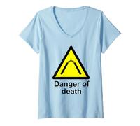 Womens Danger of Death Funny Martial Arts Design V-Neck T-Shirt
