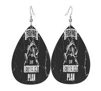 Women'S Dangle Earrings Fishing Is My Retirement Plan Front Lightweight Leather Dangle Drop Earrings Trendy Holiday Earring For Daily Wear Women Festival