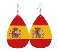 Women'S Dangle Earrings Spanish Lightweight Teardrop Dangle Faux Leather Earrings Colorful Leather Earring For Accessories Women Decoration