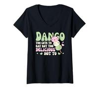 Womens Dango Too Cute to Eat But Too Delicious Not to Dango V-Neck T-Shirt