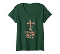 Womens Daniel 6:7 Bible Verse Gods Words V-Neck T-Shirt