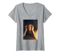 Womens Daniel Ash of Bauhaus Bela Lugosi’s Dead by Michael Grecco V-Neck T-Shirt