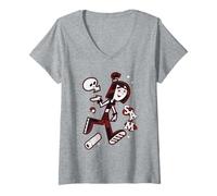 Womens Danny Phantom Sam Sticker Collage Cartoon V-Neck T-Shirt