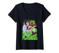Womens Danny Phantom Vlad Plasmius Retro Cartoon V-Neck T-Shirt
