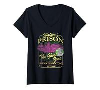 Womens Danny Phantom Walker's Prison Ghost Zone Cartoon V-Neck T-Shirt