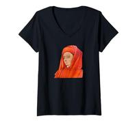 Women's Dante Alighieri Medieval Renaissance Poet Portrait V-Neck T-Shirt