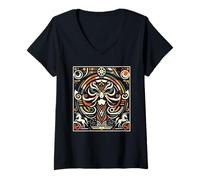 Womens Danu Irish Celtic Goddess of Mothers and Earth V-Neck T-Shirt