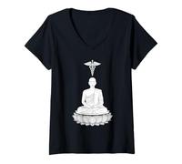 Womens Dao Meditation Taoism Chinese Astral Projection Tao V-Neck T-Shirt