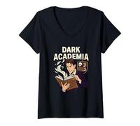 Women's Dark Academia Gothic Literature Lover Aesthetic Occult V-Neck T-Shirt