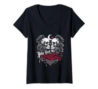 Womens Dark Romance Booktok You Had Me at Trigger Warning V-Neck T-Shirt