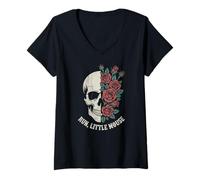 Women's Dark Romance Reader Trope Skull Run Little Mouse V-Neck T-Shirt