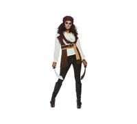 Womens Dark Spirit Pirate Fancy Dress Costume (Size 12-14)