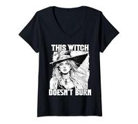 Women's Dark Witch T| Halloween Party T | Witchcraft T Wicca Witches V-Neck T-Shirt