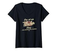 Womens Das ist EIN Wacker Ding - Funny Family Wacker V-Neck T-Shirt
